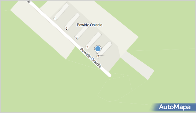 Powidz, Powidz-Osiedle, 5, mapa Powidz