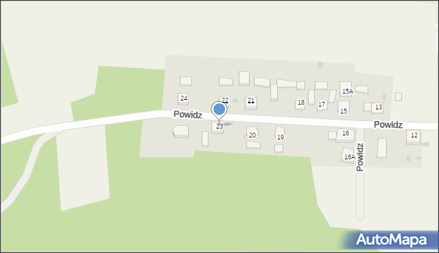 Powidz, Powidz, 23, mapa Powidz