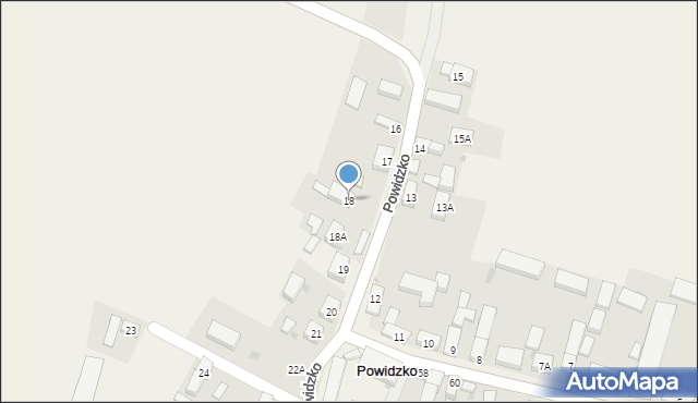 Powidzko, Powidzko, 18, mapa Powidzko