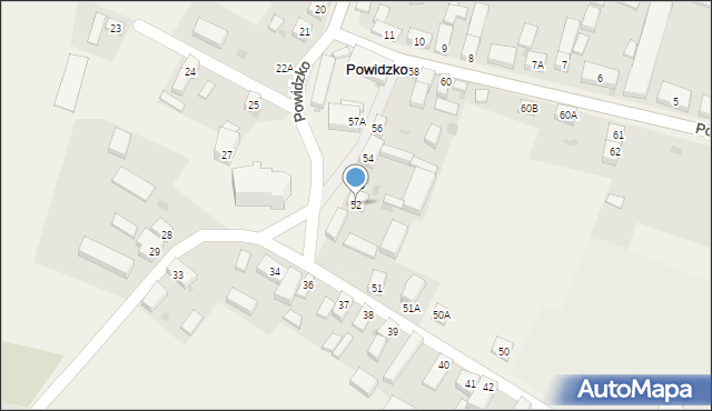 Powidzko, Powidzko, 52, mapa Powidzko