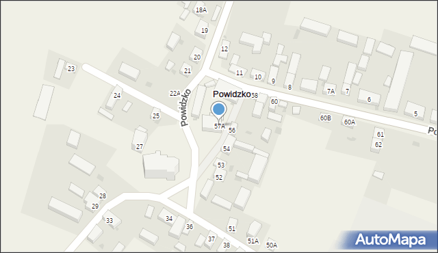 Powidzko, Powidzko, 57A, mapa Powidzko