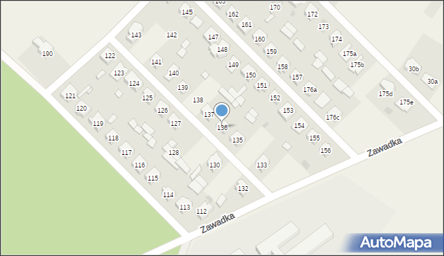 Powiercie, Powiercie, 136, mapa Powiercie