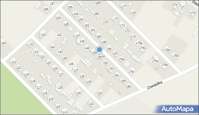 Powiercie, Powiercie, 151, mapa Powiercie