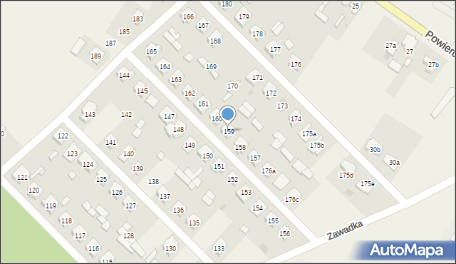 Powiercie, Powiercie, 159, mapa Powiercie
