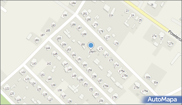 Powiercie, Powiercie, 170, mapa Powiercie