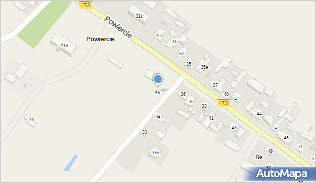 Powiercie, Powiercie, 31j, mapa Powiercie