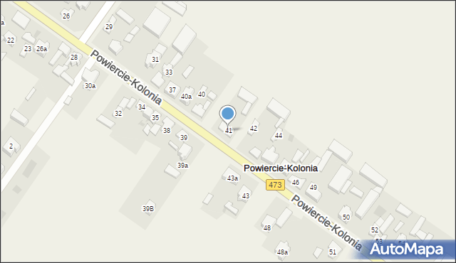 Powiercie-Kolonia, Powiercie-Kolonia, 41, mapa Powiercie-Kolonia