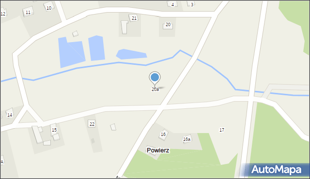 Powierz, Powierz, 20a, mapa Powierz