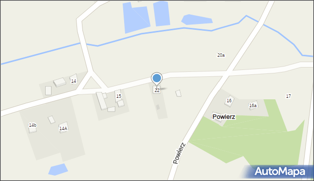 Powierz, Powierz, 22, mapa Powierz