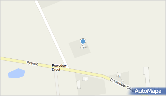 Powodów Drugi, Powodów Drugi, 8, mapa Powodów Drugi