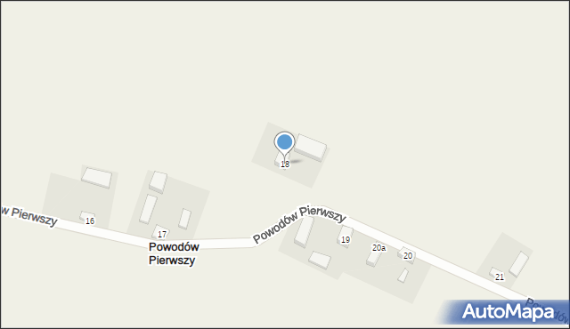 Powodów Pierwszy, Powodów Pierwszy, 18, mapa Powodów Pierwszy