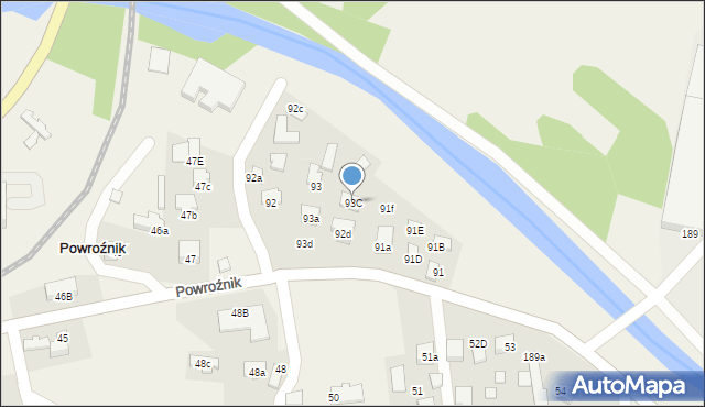 Powroźnik, Powroźnik, 93C, mapa Powroźnik