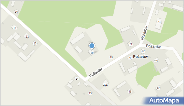 Pożarów, Pożarów, 18, mapa Pożarów