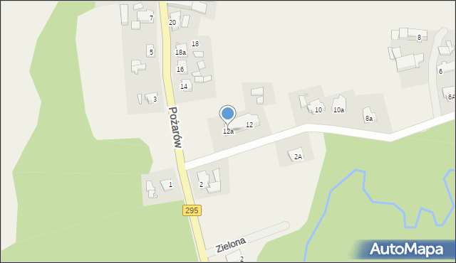 Pożarów, Pożarów, 12a, mapa Pożarów