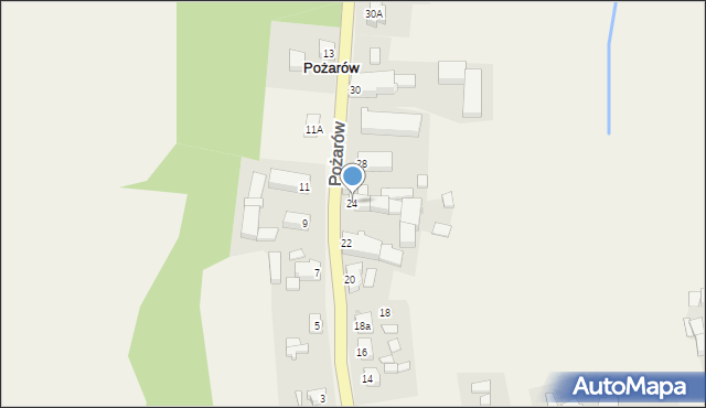 Pożarów, Pożarów, 24, mapa Pożarów