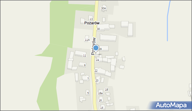 Pożarów, Pożarów, 26, mapa Pożarów