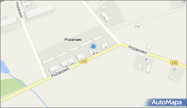 Pożarowo, Pożarowo, 10, mapa Pożarowo