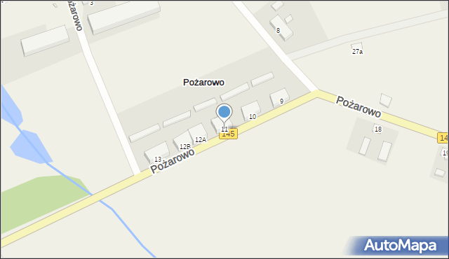 Pożarowo, Pożarowo, 11, mapa Pożarowo