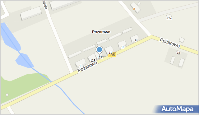 Pożarowo, Pożarowo, 12A, mapa Pożarowo