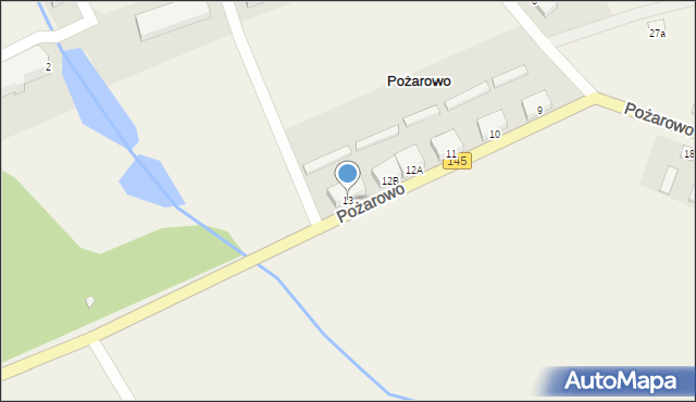 Pożarowo, Pożarowo, 13, mapa Pożarowo