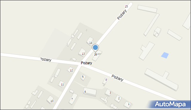 Pożary, Pożary, 16, mapa Pożary