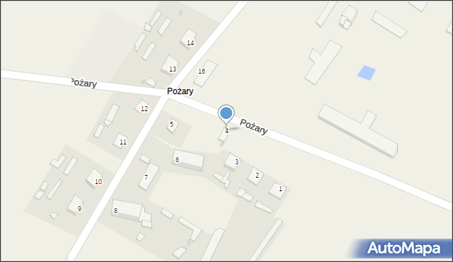 Pożary, Pożary, 4, mapa Pożary