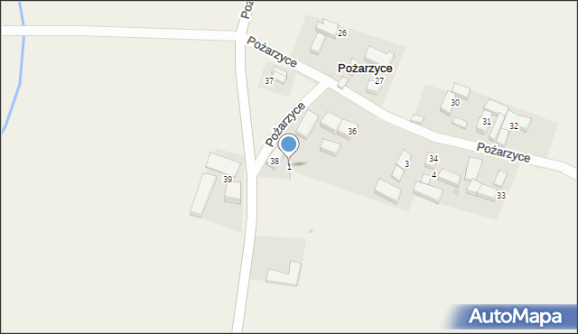 Pożarzyce, Pożarzyce, 1, mapa Pożarzyce