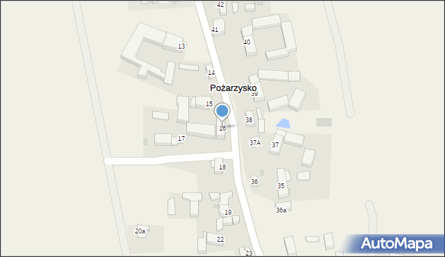 Pożarzysko, Pożarzysko, 16, mapa Pożarzysko