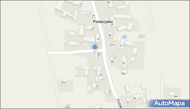 Pożarzysko, Pożarzysko, 18a, mapa Pożarzysko