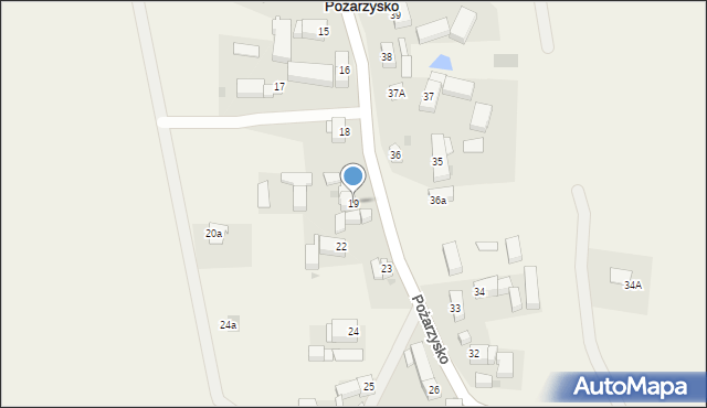 Pożarzysko, Pożarzysko, 19, mapa Pożarzysko