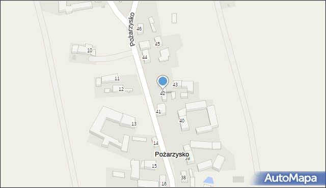 Pożarzysko, Pożarzysko, 42, mapa Pożarzysko