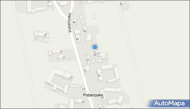 Pożarzysko, Pożarzysko, 43, mapa Pożarzysko