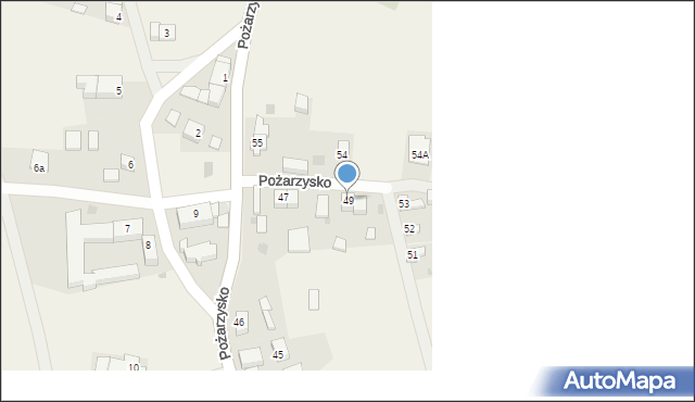 Pożarzysko, Pożarzysko, 49, mapa Pożarzysko