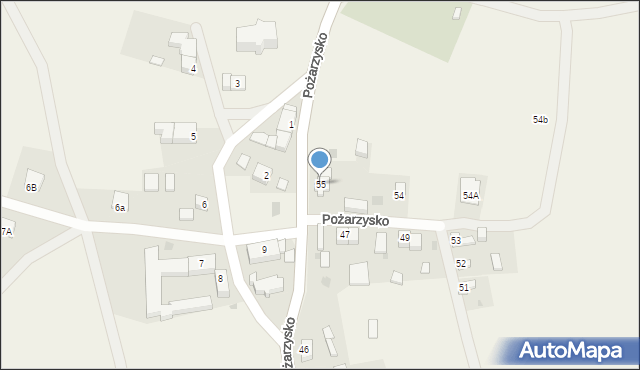 Pożarzysko, Pożarzysko, 55, mapa Pożarzysko