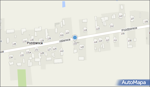 Pożdżenice, Pożdżenice, 121, mapa Pożdżenice