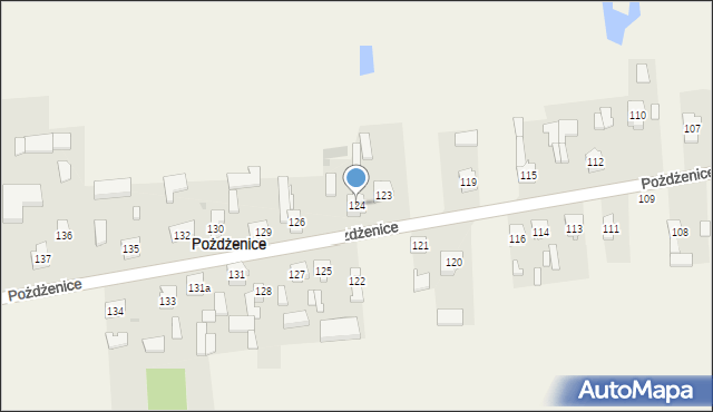 Pożdżenice, Pożdżenice, 124, mapa Pożdżenice