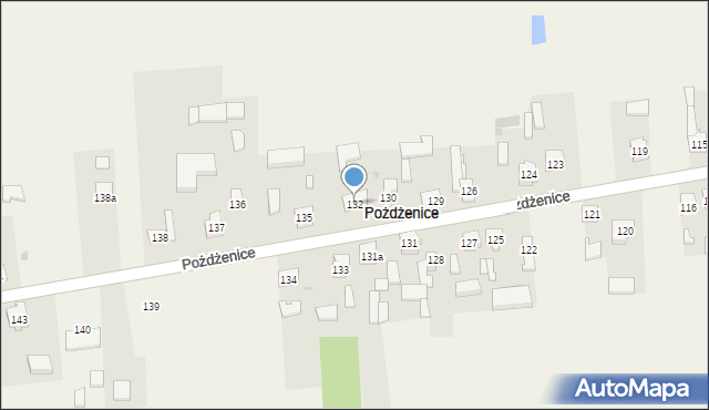 Pożdżenice, Pożdżenice, 132, mapa Pożdżenice