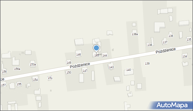 Pożdżenice, Pożdżenice, 145, mapa Pożdżenice