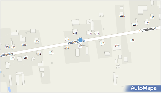 Pożdżenice, Pożdżenice, 147, mapa Pożdżenice