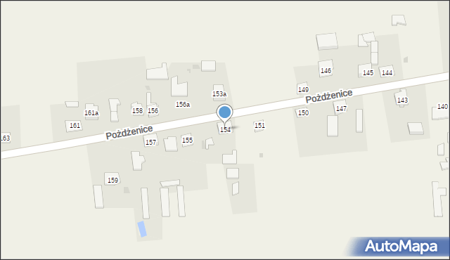 Pożdżenice, Pożdżenice, 154, mapa Pożdżenice