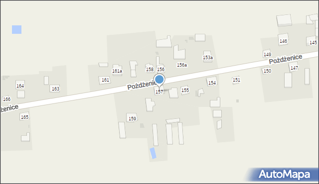 Pożdżenice, Pożdżenice, 157, mapa Pożdżenice