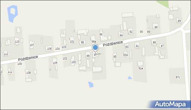 Pożdżenice, Pożdżenice, 97, mapa Pożdżenice