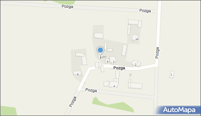 Pozga, Pozga, 6, mapa Pozga