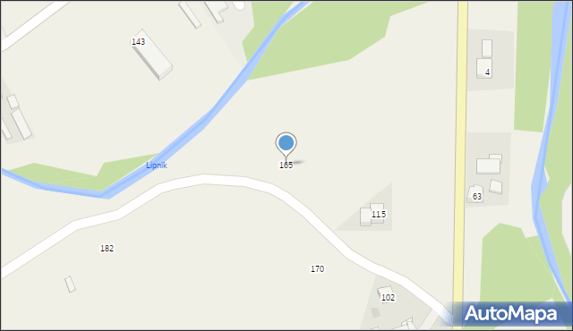 Poznachowice Dolne, Poznachowice Dolne, 165, mapa Poznachowice Dolne