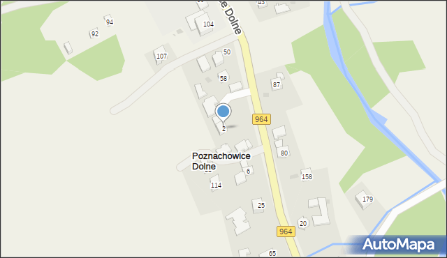 Poznachowice Dolne, Poznachowice Dolne, 2, mapa Poznachowice Dolne