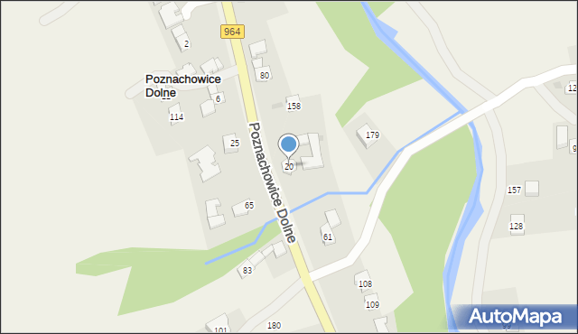 Poznachowice Dolne, Poznachowice Dolne, 20, mapa Poznachowice Dolne