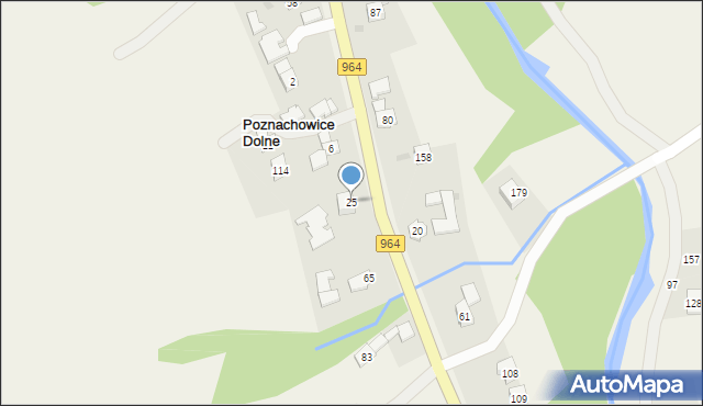 Poznachowice Dolne, Poznachowice Dolne, 25, mapa Poznachowice Dolne