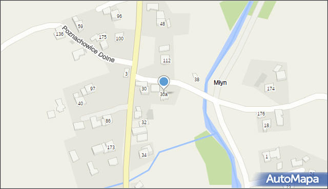Poznachowice Dolne, Poznachowice Dolne, 30a, mapa Poznachowice Dolne