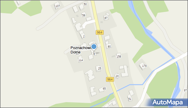 Poznachowice Dolne, Poznachowice Dolne, 6, mapa Poznachowice Dolne