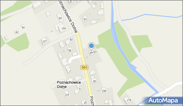 Poznachowice Dolne, Poznachowice Dolne, 87, mapa Poznachowice Dolne